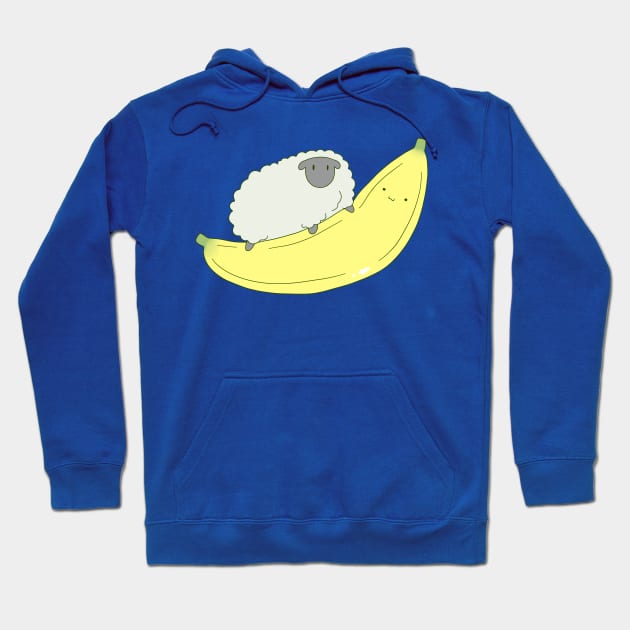 Sheep and Giant Banana Hoodie by saradaboru